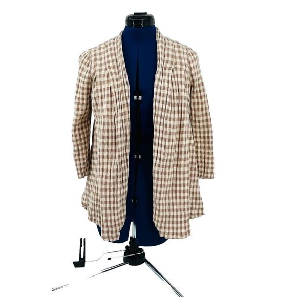 Anthropologie Knitted & Knotted Check Cardigan Knit Jacket Women’s Size XS - Picture 2 of 10